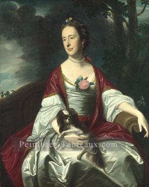 Mme Jerathmael Bowers Nouvelle Angleterre Portraiture John Singleton Copley Peintures à l'huile